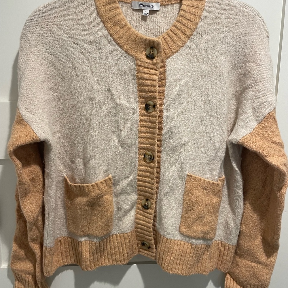 Madewell Womenโs Two-Tone Button-Up Women's Sweater